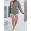 image:imageSHEWIN Womens Sweatshirt Lightweight Mock Neck Sweatshirts for Women Half Zip Pullover Fall Clothes for Women 2026Medium Grey