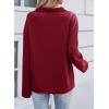 image:imageSHEWIN Womens Sweatshirt Lightweight Mock Neck Sweatshirts for Women Half Zip Pullover Fall Clothes for Women 2026Red Dahlia