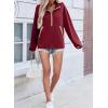 image:imageSHEWIN Womens Sweatshirt Lightweight Mock Neck Sweatshirts for Women Half Zip Pullover Fall Clothes for Women 2026Red Dahlia
