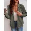 image:imageSHEWIN Womens Zip Up Hoodies Oversized Sweatshirt Fall Fashion Outfits 2026 Casual Waffle Hooded JacketsGreen