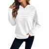 image:imageSHEWIN 2025 Womens Hoodies Pleated Sweatshirt Fall Lightweight Pullover TopsWhite