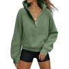 image:imageSHEWIN 2026 Women Half Zip Hoodies Fall Pullover SweatshirtLight Green