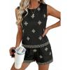 image:imageSHEWIN Two Piece Sets for Women Lounge Set Matching Sets Womens Clothing Summer Outfits for WomenBlack