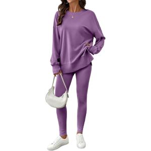 image:imageSHEWIN Women Two Piece Sets Fall Lounge Outfits Spring Tracksuit Sweatsuit 2026Purple