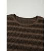 image:imageSHEWIN Women Summer Half Sleeve Tops Waffle Knit Shirts Dressy Casual 2026Brown and Black