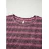 image:imageSHEWIN Women Summer Half Sleeve Tops Waffle Knit Shirts Dressy Casual 2026Pink and Grey