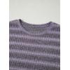 image:imageSHEWIN Women Summer Half Sleeve Tops Waffle Knit Shirts Dressy Casual 2026Purple and Grey