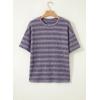 image:imageSHEWIN Women Summer Half Sleeve Tops Waffle Knit Shirts Dressy Casual 2026Purple and Grey