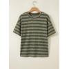 image:imageSHEWIN Women Summer Half Sleeve Tops Waffle Knit Shirts Dressy Casual 2026Yellow and Green