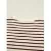 image:imageSHEWIN Women Summer Loose Fit Tops Trendy Rib Knit Stripe Shirt Business Dressy Casual 2026Beige and Brown