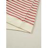 image:imageSHEWIN Women Summer Loose Fit Tops Trendy Rib Knit Stripe Shirt Business Dressy Casual 2026Beige and Red
