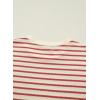 image:imageSHEWIN Women Summer Loose Fit Tops Trendy Rib Knit Stripe Shirt Business Dressy Casual 2026Beige and Red