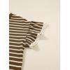 image:imageSHEWIN Women Summer Loose Fit Tops Trendy Rib Knit Stripe Shirt Business Dressy Casual 2026Chestnut Brown