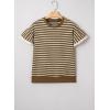 image:imageSHEWIN Women Summer Loose Fit Tops Trendy Rib Knit Stripe Shirt Business Dressy Casual 2026Chestnut Brown