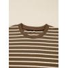 image:imageSHEWIN Women Summer Loose Fit Tops Trendy Rib Knit Stripe Shirt Business Dressy Casual 2026Chestnut Brown