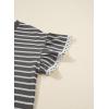 image:imageSHEWIN Women Summer Loose Fit Tops Trendy Rib Knit Stripe Shirt Business Dressy Casual 2026Grey