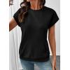 image:imageSHEWIN Women Summer Trendy Sweatshirt Casual Dressy Shirts Work Tops 2026Black