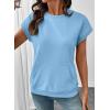 image:imageSHEWIN Women Summer Trendy Sweatshirt Casual Dressy Shirts Work Tops 2026Blue