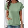 image:imageSHEWIN Women Summer Trendy Sweatshirt Casual Dressy Shirts Work Tops 2026Green