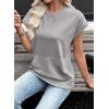 image:imageSHEWIN Women Summer Trendy Sweatshirt Casual Dressy Shirts Work Tops 2026Grey