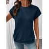 image:imageSHEWIN Women Summer Trendy Sweatshirt Casual Dressy Shirts Work Tops 2026Navy Blue