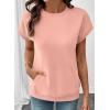 image:imageSHEWIN Women Summer Trendy Sweatshirt Casual Dressy Shirts Work Tops 2026Pink