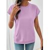 image:imageSHEWIN Women Summer Trendy Sweatshirt Casual Dressy Shirts Work Tops 2026Purple