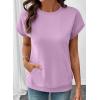 image:imageSHEWIN Women Summer Trendy Sweatshirt Casual Dressy Shirts Work Tops 2026Purple