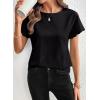 image:imageSHEWIN Women Tops Ruffle Sleeve Shirts Business Casual Dressy Work Blouse 2026Black