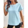 image:imageSHEWIN Women Tops Ruffle Sleeve Shirts Business Casual Dressy Work Blouse 2026Blue