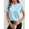 image:imageSHEWIN Women Tops Ruffle Sleeve Shirts Business Casual Dressy Work Blouse 2026Blue