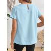 image:imageSHEWIN Women Tops Ruffle Sleeve Shirts Business Casual Dressy Work Blouse 2026Blue