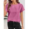 image:imageSHEWIN Women Tops Ruffle Sleeve Shirts Business Casual Dressy Work Blouse 2026Hot Pink