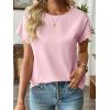 image:imageSHEWIN Women Tops Ruffle Sleeve Shirts Business Casual Dressy Work Blouse 2026Pink