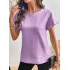 image:imageSHEWIN Women Tops Ruffle Sleeve Shirts Business Casual Dressy Work Blouse 2026Purple