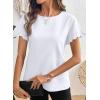 image:imageSHEWIN Women Tops Ruffle Sleeve Shirts Business Casual Dressy Work Blouse 2026White