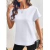 image:imageSHEWIN Women Tops Ruffle Sleeve Shirts Business Casual Dressy Work Blouse 2026White