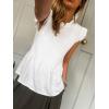 image:imageSHEWIN Womens Blouses Peplum Babydoll Summer Tops Ruffle Sleeve Dressy Casual Elegant Ladies Solid Shirts Spring ClothesWhite