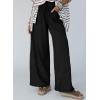 image:imageSHEWIN Womens Boho Wide Leg Pants Lace Casual Drawstring Elastic Waist Summer Spring 2026 Beach Vacation Palazzo PantsBlack