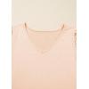 image:imageSHEWIN Womens Lace Tops Casual V Neck Short Sleeve Shirts Loose Tunic Top 2026Beige
