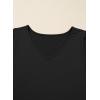 image:imageSHEWIN Womens Lace Tops Casual V Neck Short Sleeve Shirts Loose Tunic Top 2026Black