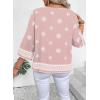 image:imageSHEWIN Womens Summer Tops Casual Retro Print V Neck 34 Sleeve Boho Vacation Blouses ShirtsPink