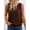 image:imageSHEWIN Womens Tank Tops Sleeveless Summer Tops Ribbed Loose Fit Flowy Ladies Shirts Spring Clothes 2026Brown