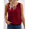 image:imageSHEWIN Womens Tank Tops Sleeveless Summer Tops Ribbed Loose Fit Flowy Ladies Shirts Spring Clothes 2026Red
