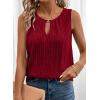 image:imageSHEWIN Womens Tank Tops Sleeveless Summer Tops Ribbed Loose Fit Flowy Ladies Shirts Spring Clothes 2026Red