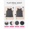 image:imageSHEWIN Womens Tank Tops Solid Button Crewneck Sleeveless Summer Tops Loose FitCharcoal