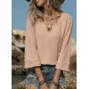 image:imageSHEWIN Womens Tops 34 Sleeves Business Casual Dressy Elegant Blouses Loose Shirts 2026A Apricot