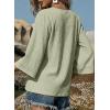 image:imageSHEWIN Womens Tops 34 Sleeves Business Casual Dressy Elegant Blouses Loose Shirts 2026A Light Green