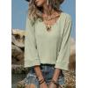image:imageSHEWIN Womens Tops 34 Sleeves Business Casual Dressy Elegant Blouses Loose Shirts 2026A Light Green