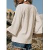 image:imageSHEWIN Womens Tops 34 Sleeves Business Casual Dressy Elegant Blouses Loose Shirts 2026A White